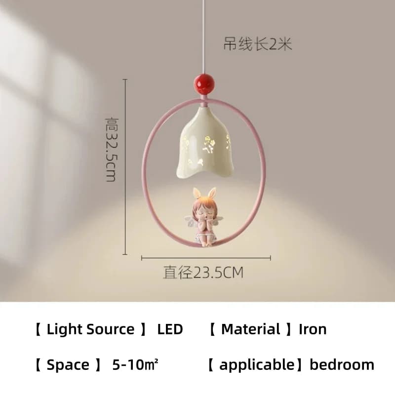 Nouvelle lampe suspendue de chevet de chambre à coucher style beurre, créative et simple, pour mur d