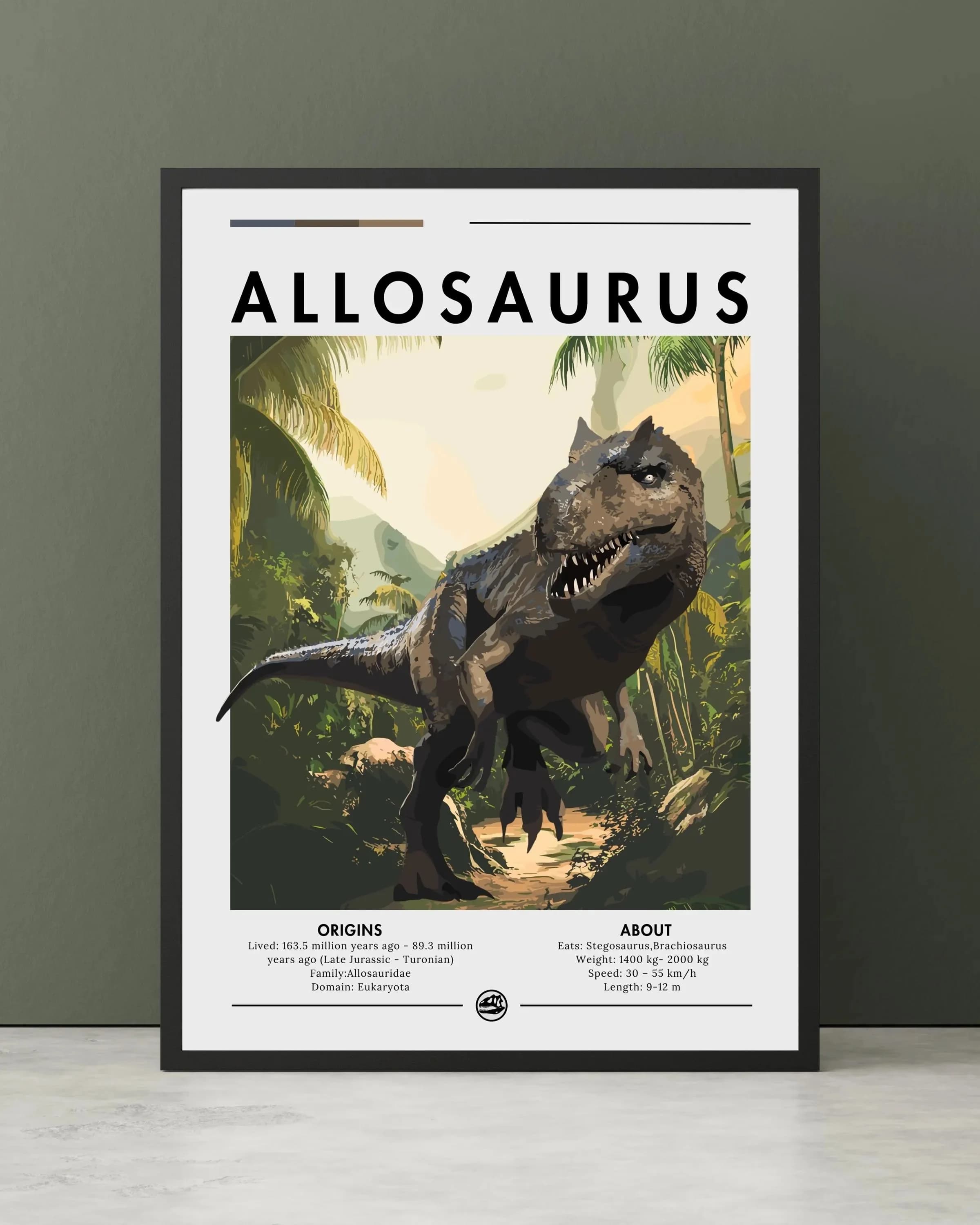 Spinosaurus Wall Art Carnotaurus Dinosaur Affiche Période Crétacée Carnivore Dinosaure Préhistorique