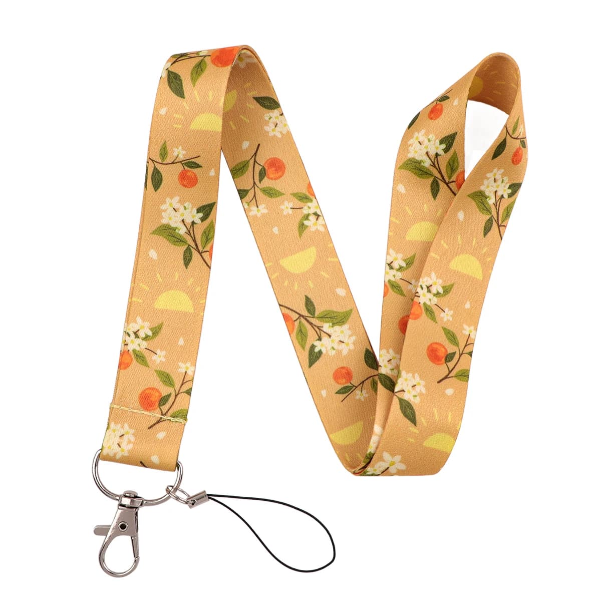 Lanière porte-clés avec motif chat mignon lisant un livre, pour clés, porte-badges, accessoires