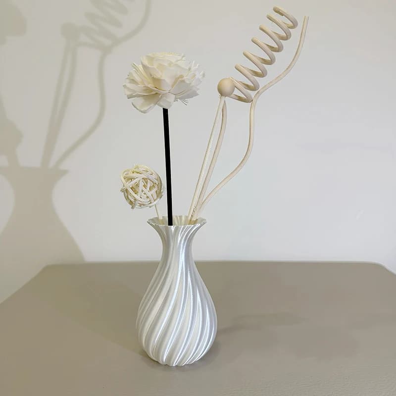Vase imprimé en 3d, Style moderne, avec motif tourbillon, présentoir Floral esthétique, pour salon, 