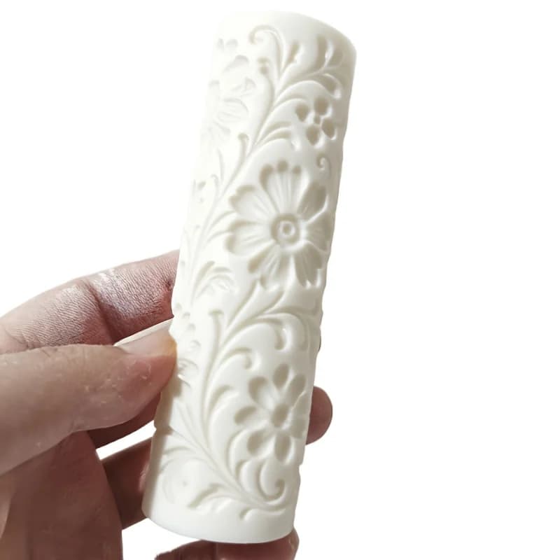 Rouleau d'argile de vigne marguerite victorienne texturé pour outil décoratif de motif Floral artisa