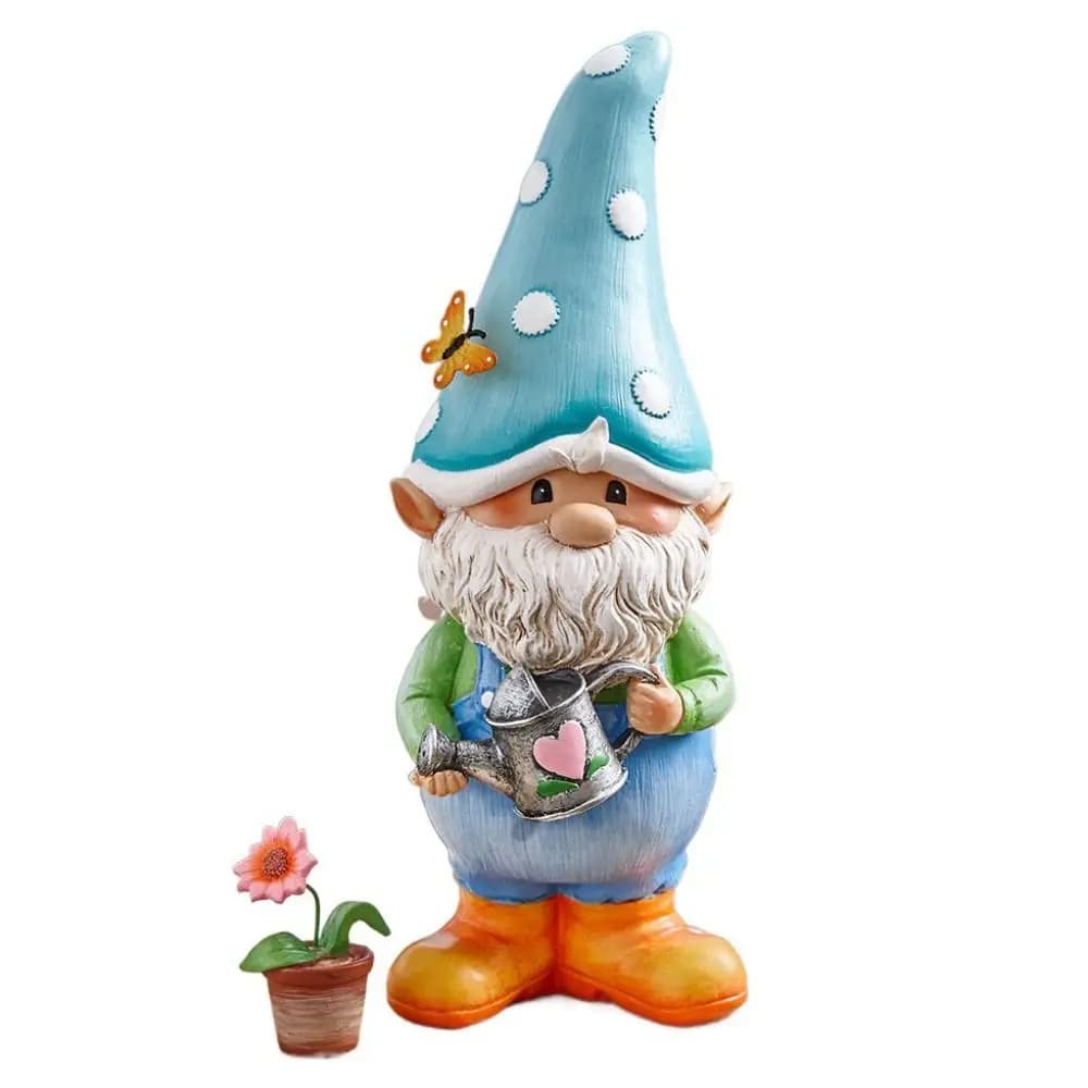 Figurine de gnome de jardin créative faite à la main, artisanat en résine, miniatures de nain de des