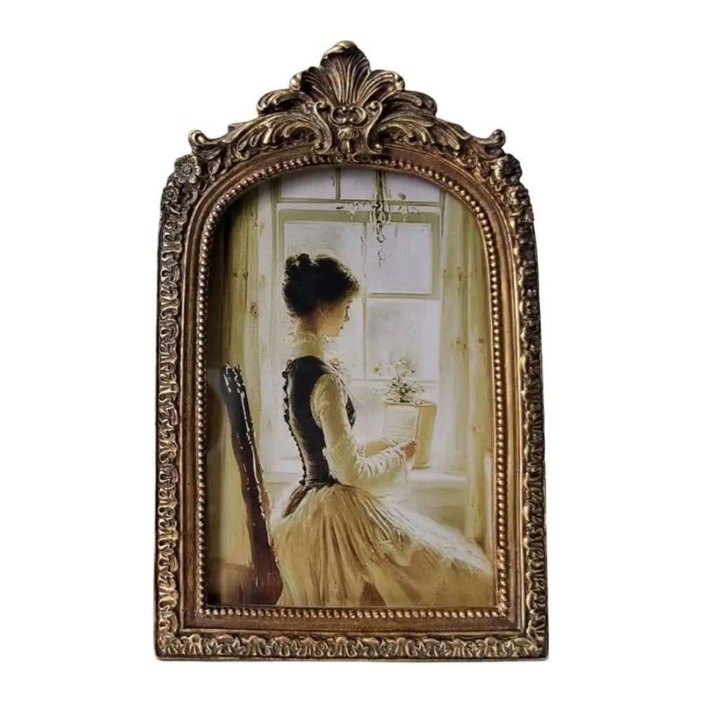 Cadre photo vintage, cadre photo rétro en forme d'arche pour table ou montage mural, support d'affic