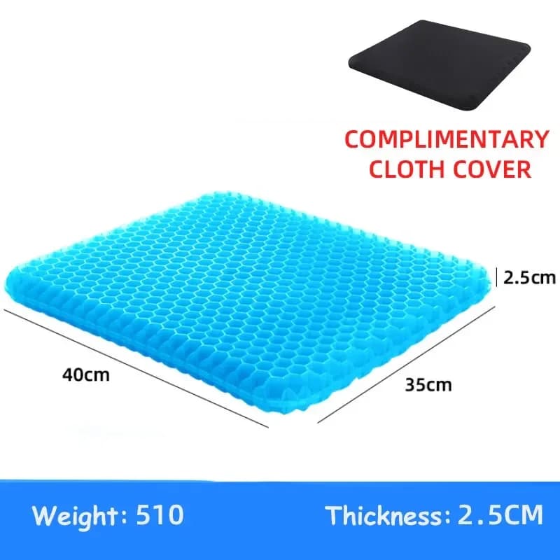 Coussin de siège en gel respirant pour l'été, design nid d'abeille pour soulager la pression, pour c