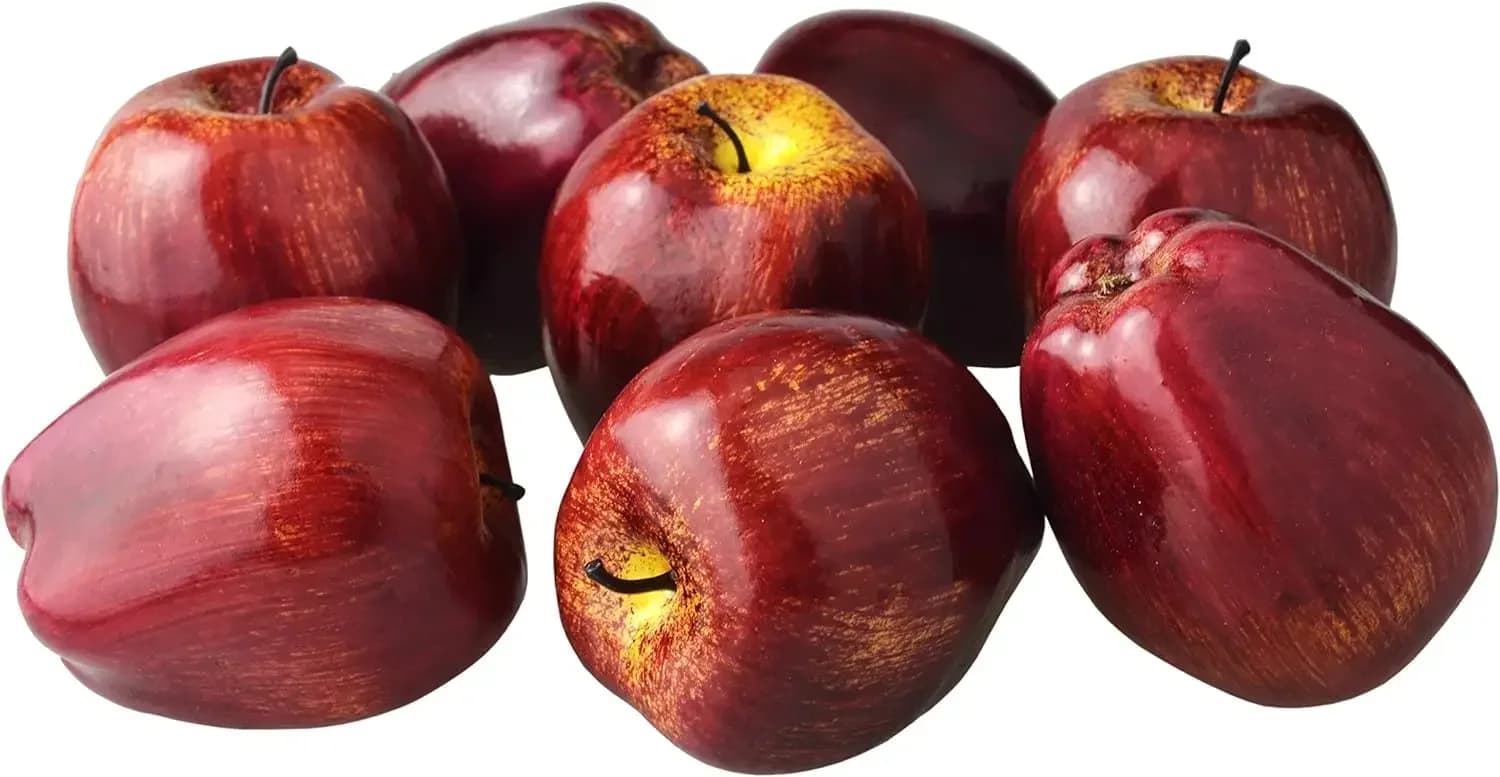 Fruit de pomme réaliste artificiel pour la décoration de la maison, pommes rouges délicieuses en pla