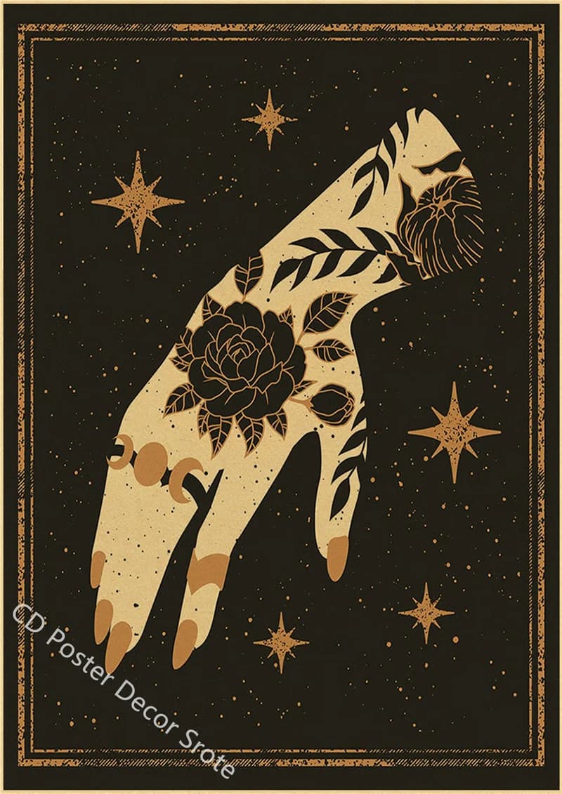 Affiche de sorcellerie de cuisine rétro, papier Kraft imprimé, affiches Vintage, décor de maison, Ba