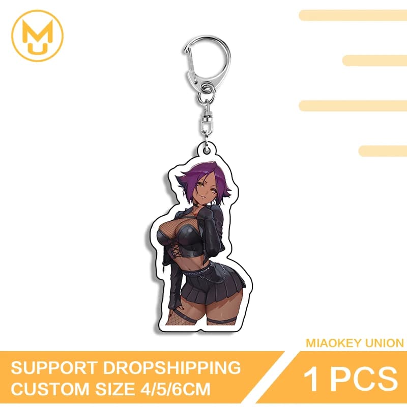Porte-clés Shihouin Yoruichi, accessoires sexy et charmants pour sacs à main, portefeuilles, crochet