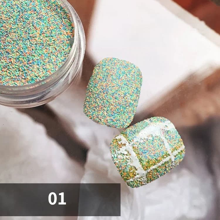 Poudre pour Nail Art en tissu de laine, 6 couleurs, accessoires pour ongles en laine d'hiver, poudre