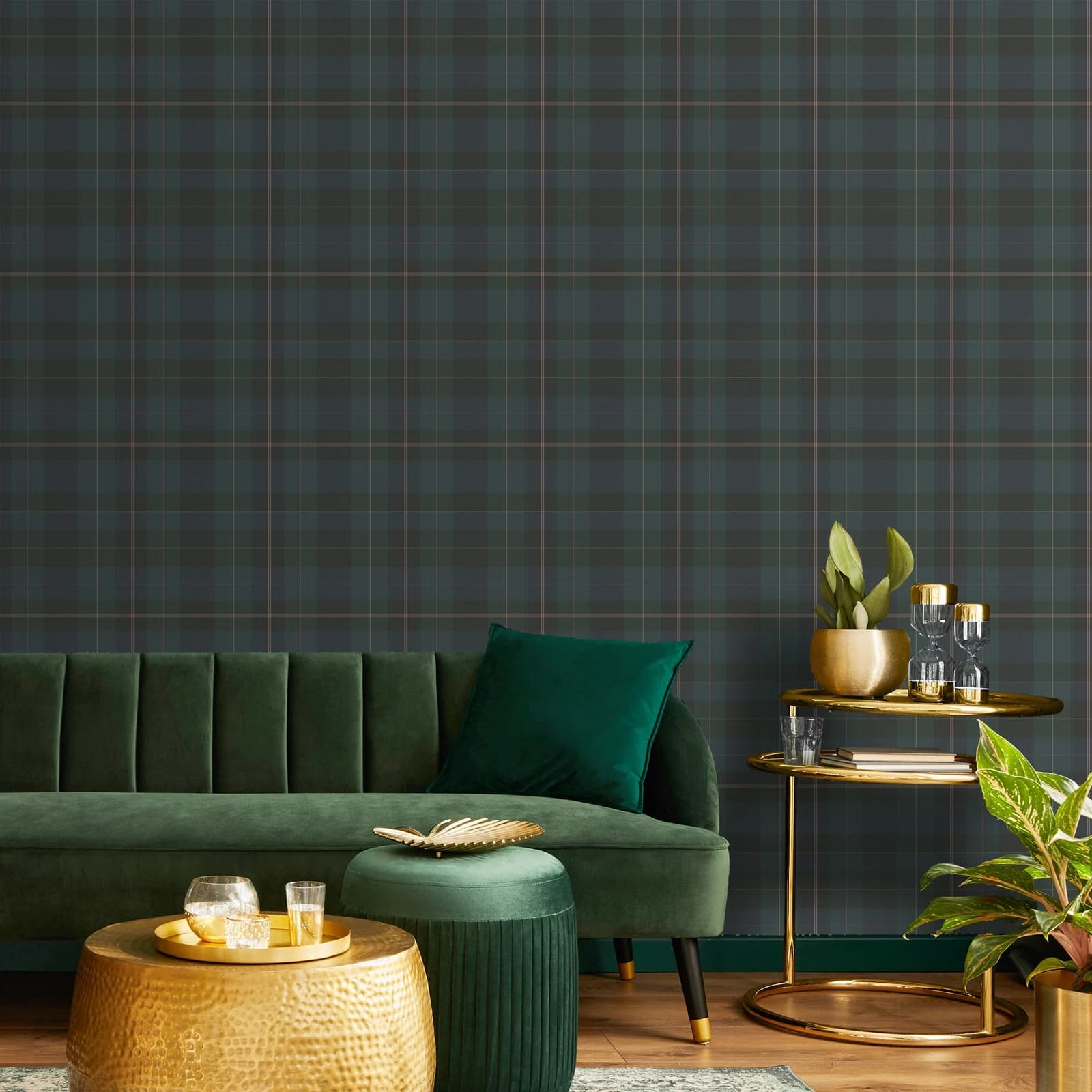 Papier peint traditionnel en Tartan écossais, papier peint Vintage à carreaux, décoration de salle t