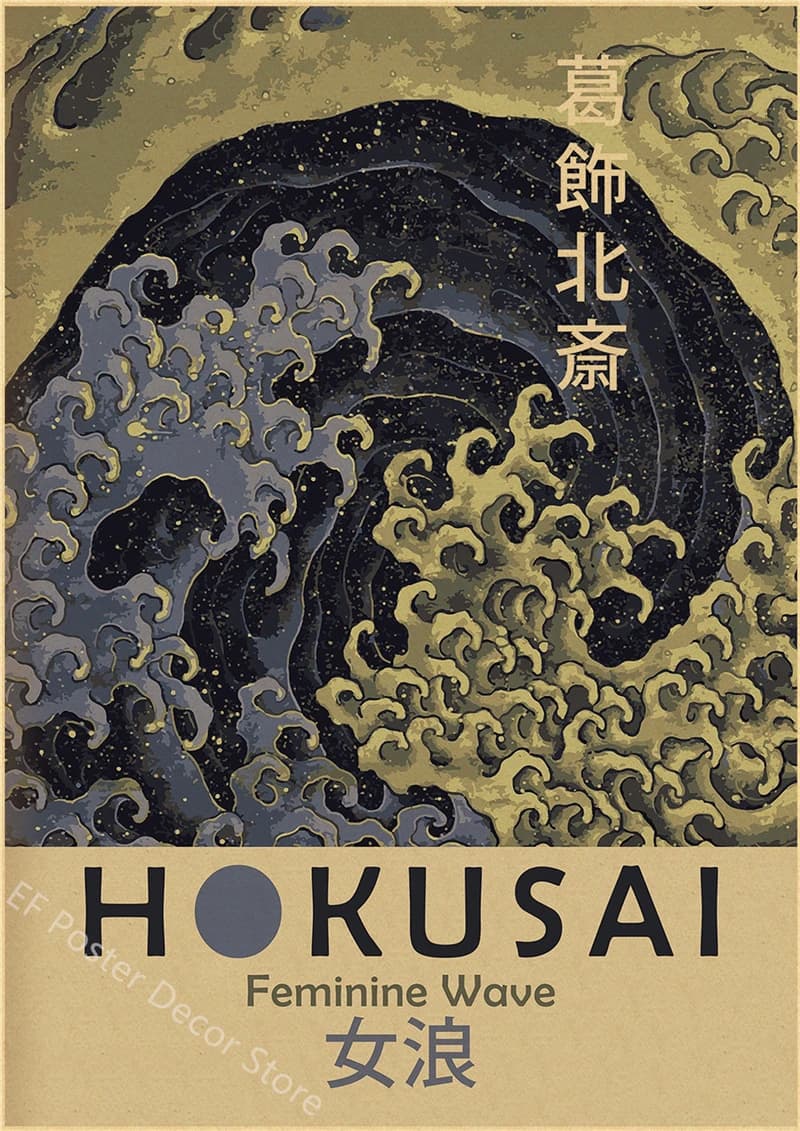 Affiche d'art japonais Vintage Hokusai Ohara Koson, exposition rétro imprimée, décor de maison, sall