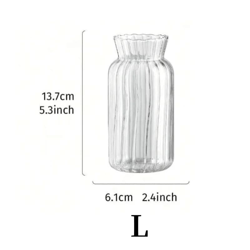 Vases transparents créatifs nordiques, bouteille en verre, Pot de fleur, Terrarium hydroponique, Arr