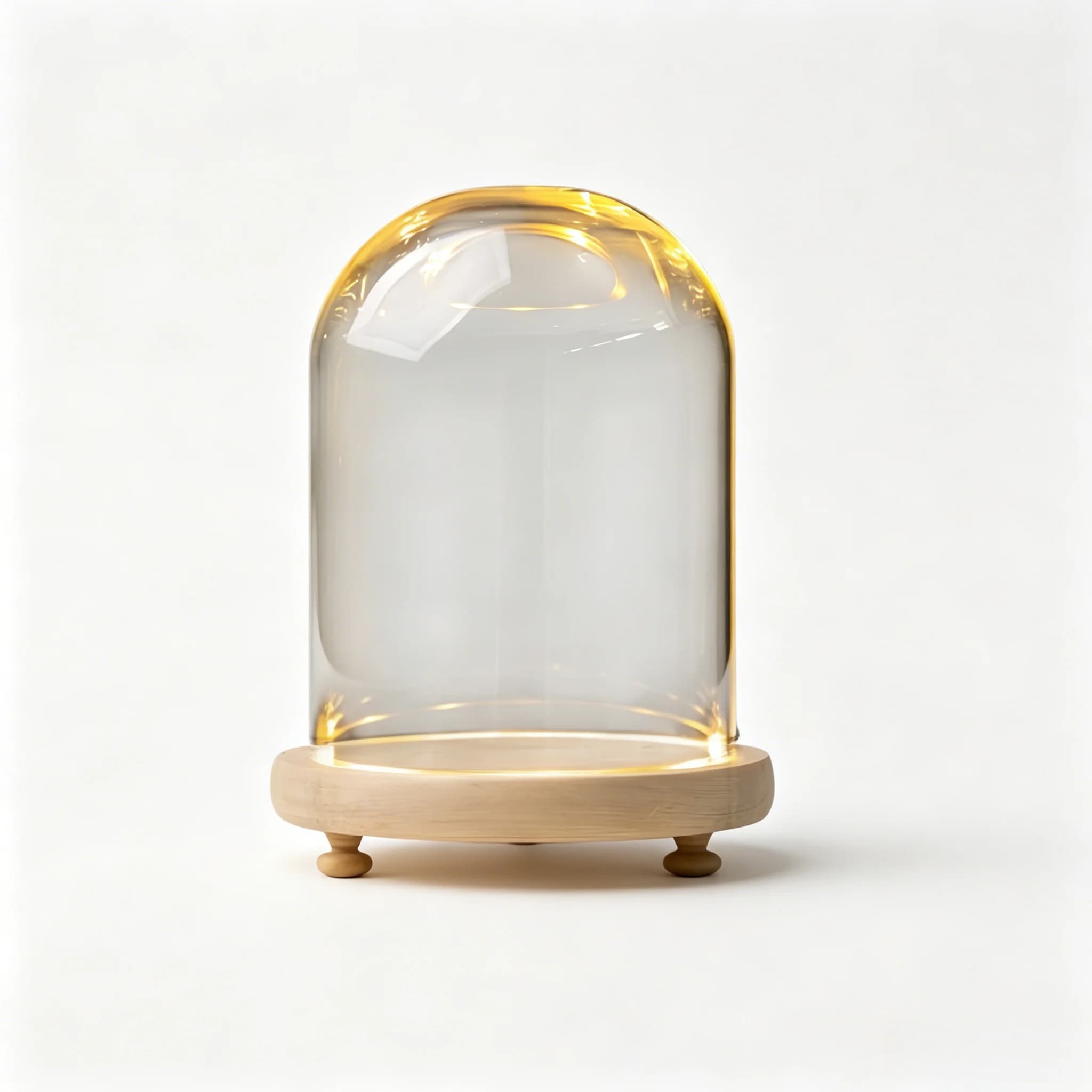 Dôme de présentation cylindrique en verre DIY, globe cadeau avec base en bois, boîte de rangement po