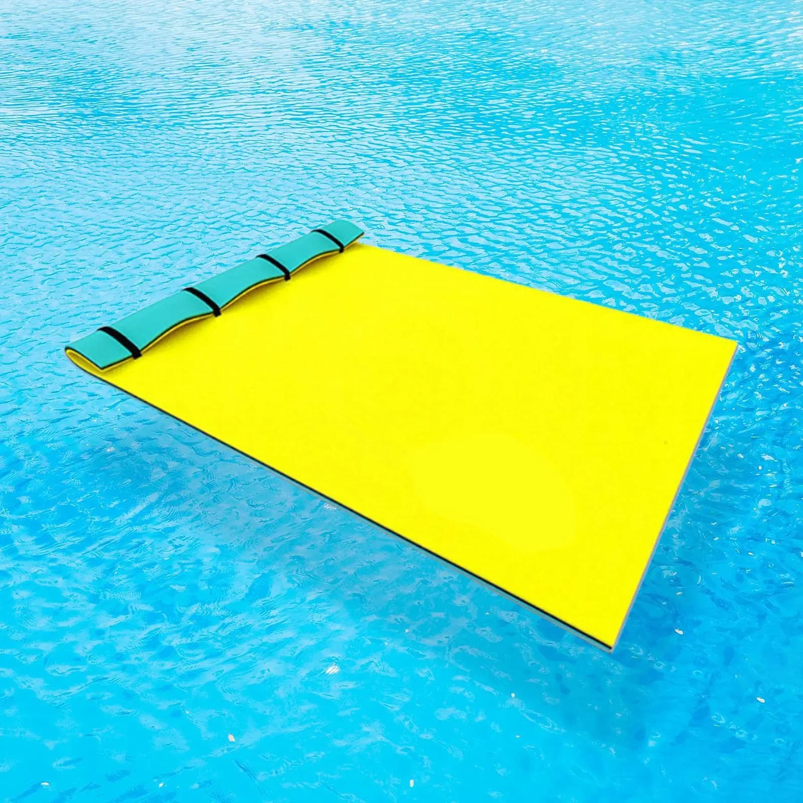 Couverture à coussin d'eau flottant 70.8x21.6 pouces, matelas de piscine doux et résistant aux déchi