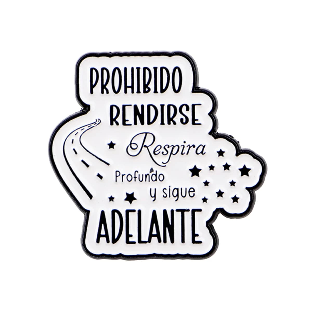 Broches émaillées avec citations motivantes espagnoles, badges de revers style tableau noir pour sac