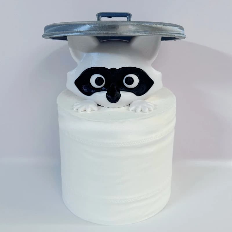Porte-papier toilette en forme d'animal mignon, décoration ludique pour la salle de bain avec couver