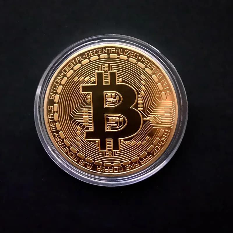Pièce Bitcoin plaquée or, objet de collection artistique, cadeau, commémorative physique, Casascius 