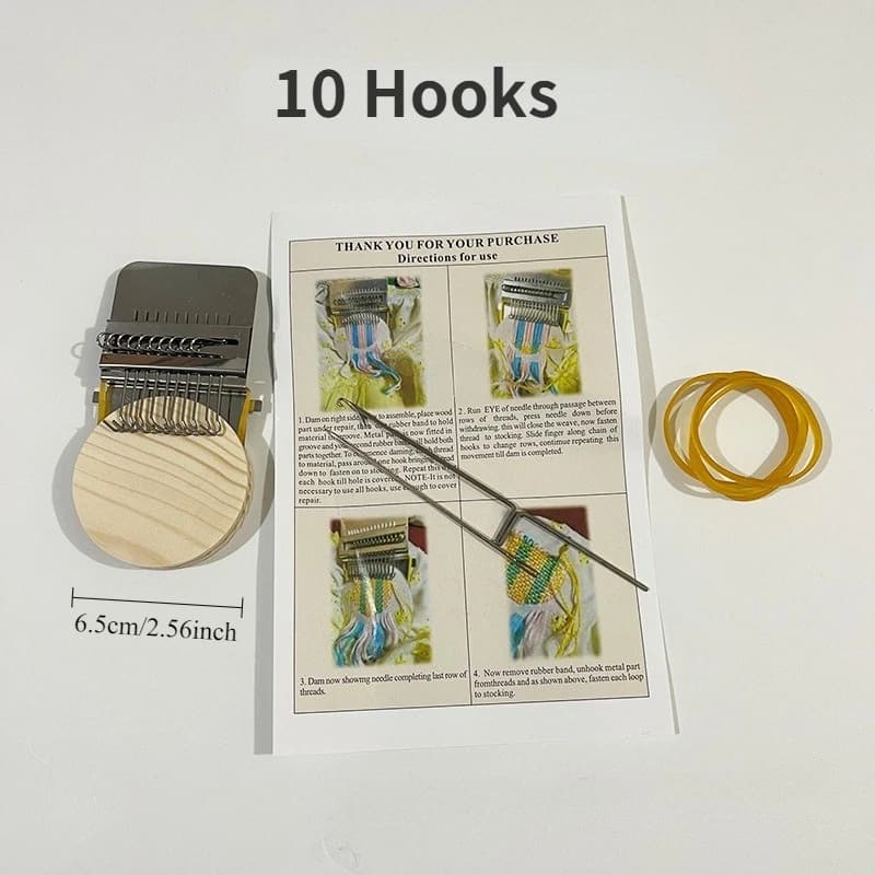 Mini machine à tricoter portable, outil de tissage manuel DIY, outil de réparation de vêtements de p