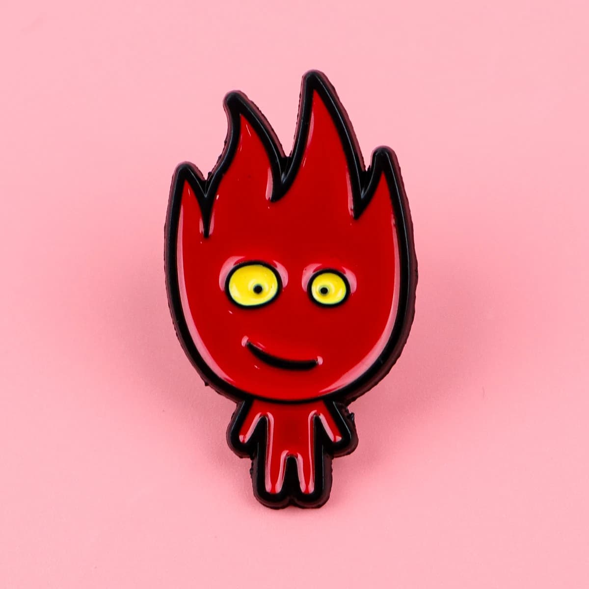 Broches et badges en émail mignons Garçon Feu et Eau, personnages de dessins animés, pour sacs à dos