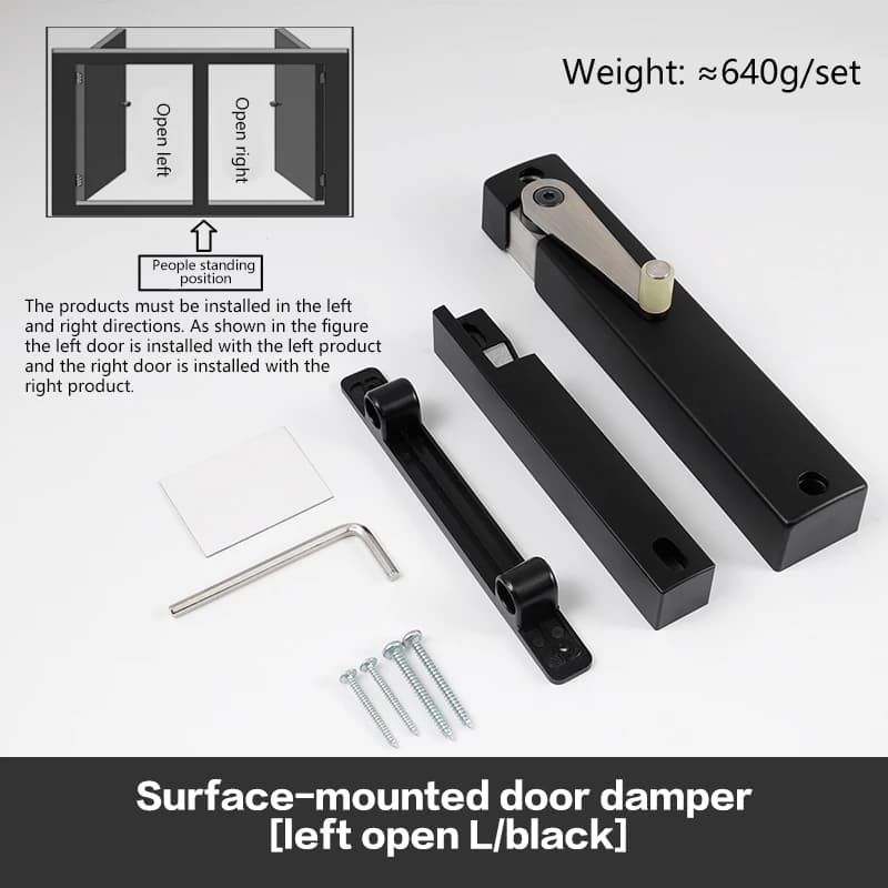 Amortisseur de porte ouverte sans fente, porte de salle en bois, Anti-Collision, coussin de fermetur