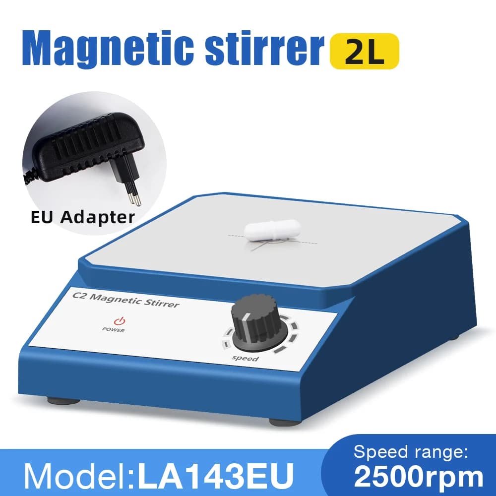 Agitateur magnétique 2L, contrôle électronique de la vitesse, mélangeur magnétique 2500 tr/min avec 