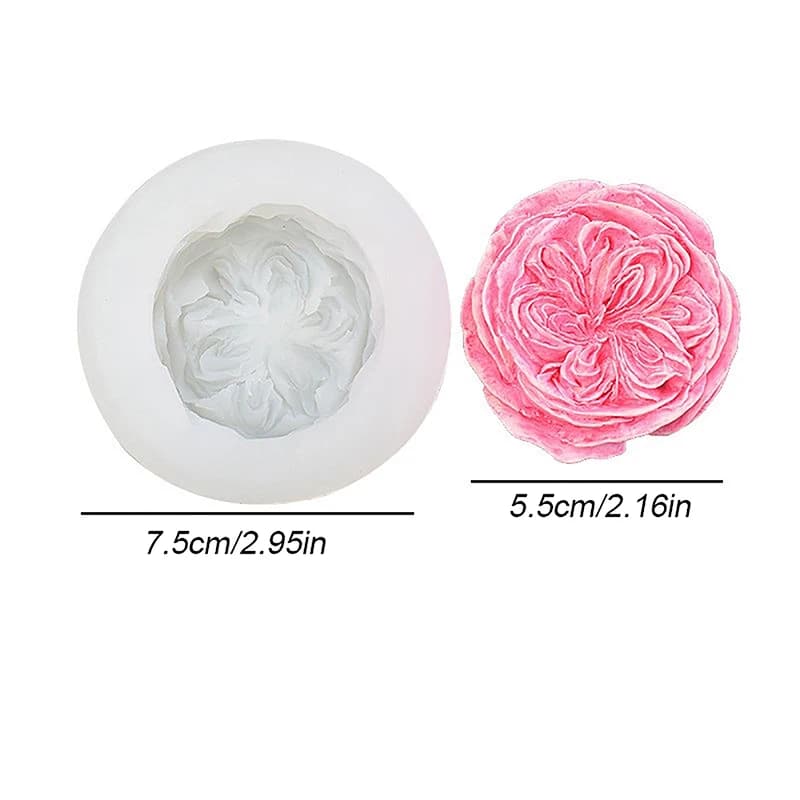 Moule à bougie en Silicone Rose, artisanat Fondant, outil de cuisson du chocolat, bougie parfumée, s