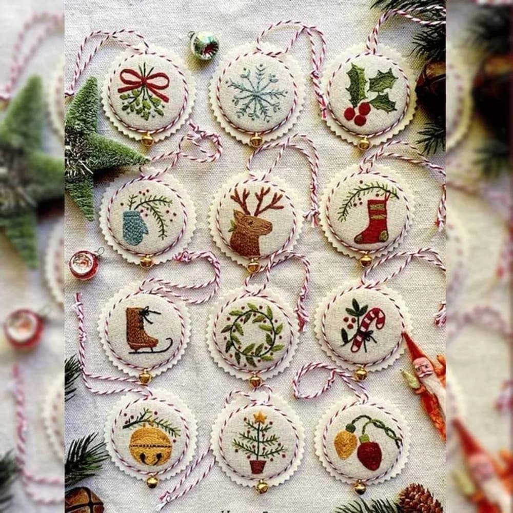 Décorations de Noël, broderies, ornements de Noël, fournitures de festival, artisanat, fournitures d