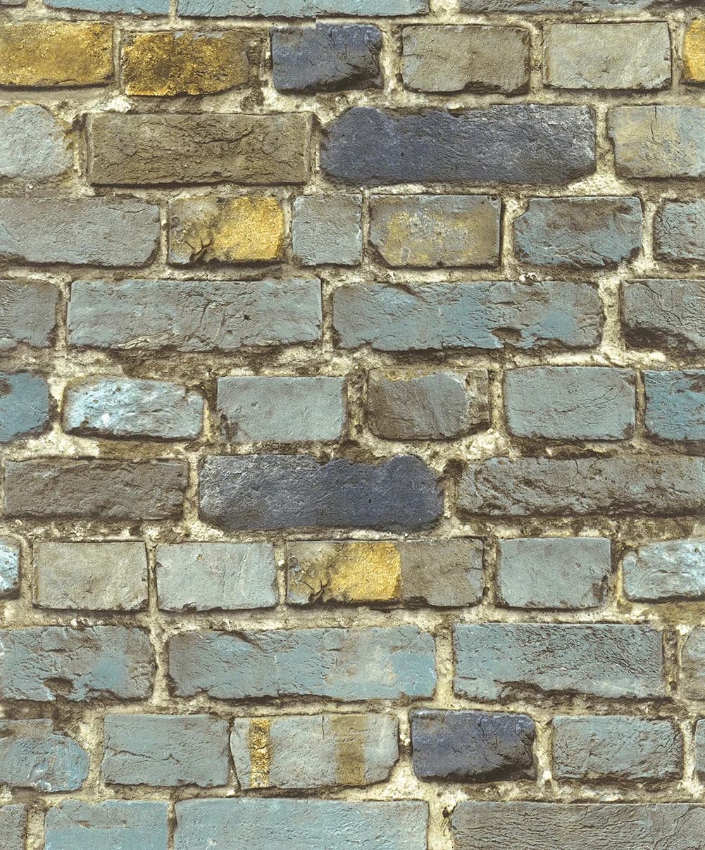 Papier peint adhésif pour mur-pierre culturel en brique simulée 3D, murale de fond de Restaurant rét
