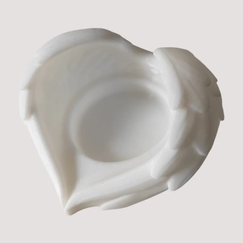 Porte-bougie élégant en forme d'ailes d'ange, adapté aux bougies chauffe-plat et aux bougies sans fl