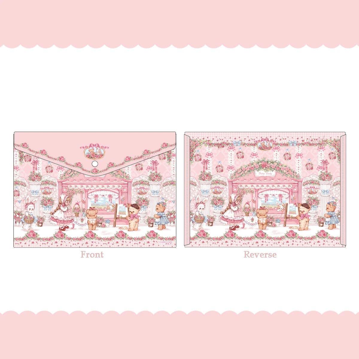 Sac de rangement pour stylo Kawaii A4, dessin animé mignon, pince de rangement pour stylo de test, r