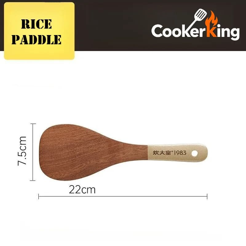 COOKER KING – ensemble d'outils de cuisine 4 en 1, spatule et cuillère en ébène pour une cuisine, us