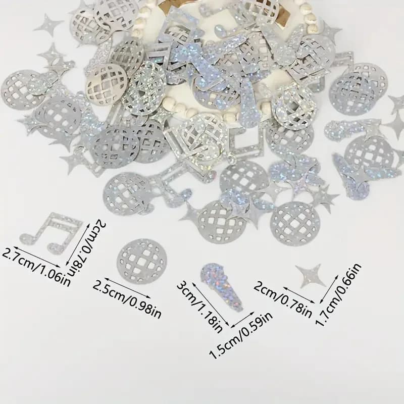 Confettis Disco, boule Disco et musique, décorations de fête Disco, mariage, anniversaire, décoratio