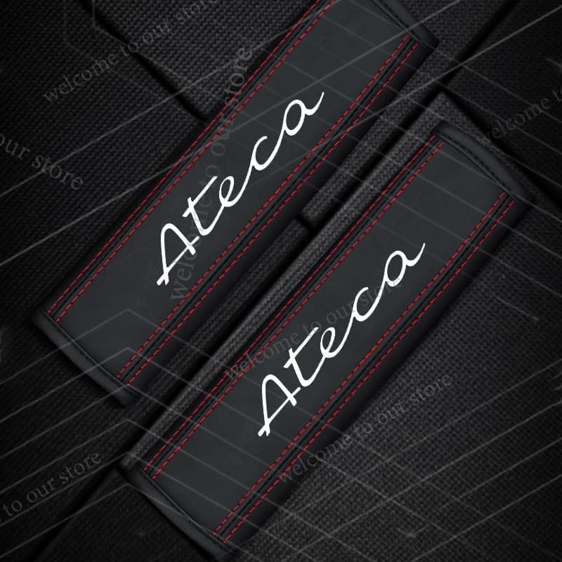 Coussin de ceinture de sécurité en cuir avec Logo Arona Ibiza Leon FR Ateca, accessoires de protecti