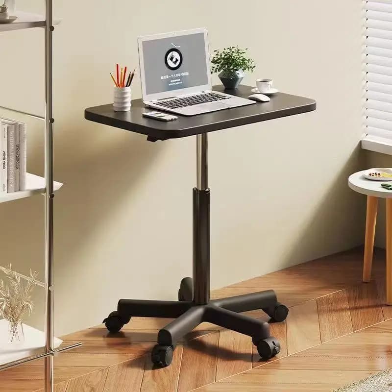 Bureau d'ordinateur sur pied réglable en hauteur, support mobile pliable pour ordinateur portable, b