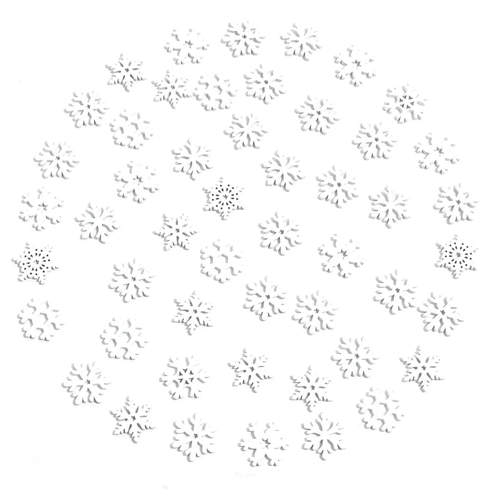 Flocons de neige en bois pour noël, ornements DIY, décoration de salle de maison, parfaits pour les 