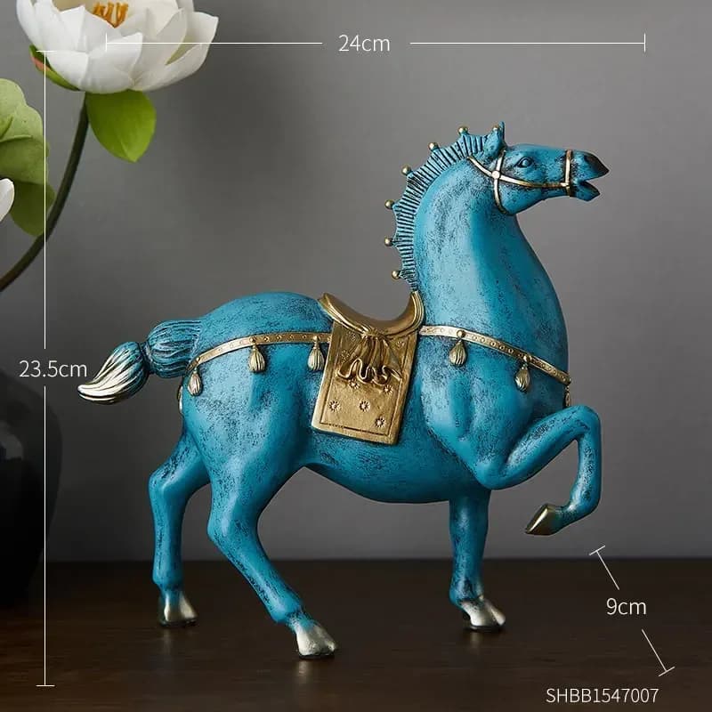 Sculpture de cheval Dengshui de style chinois, accessoires de décoration pour la maison, le salon, l