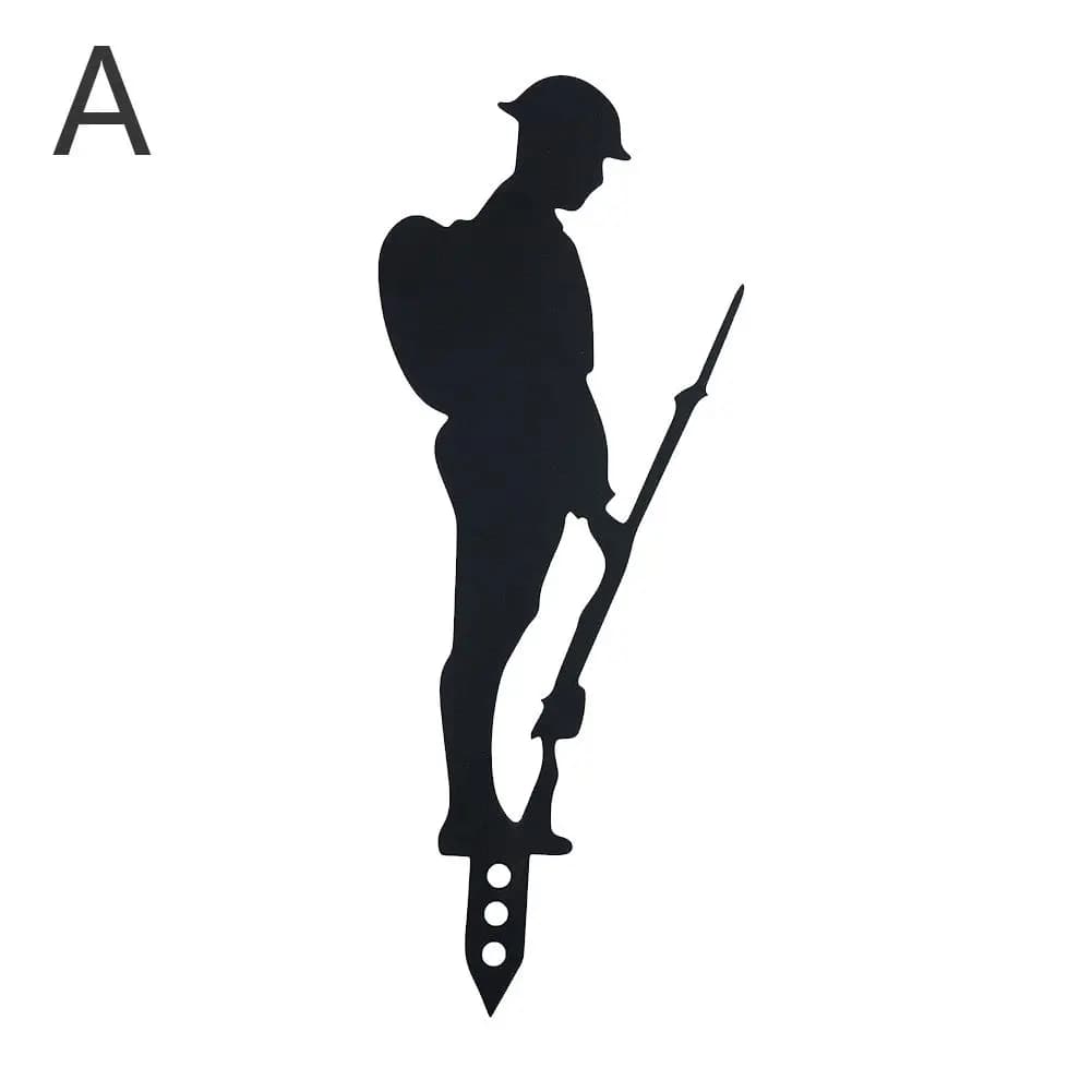 Soldat en métal pour décoration de jardin, insertion de sol de cour, décoration de pelouse de jardin