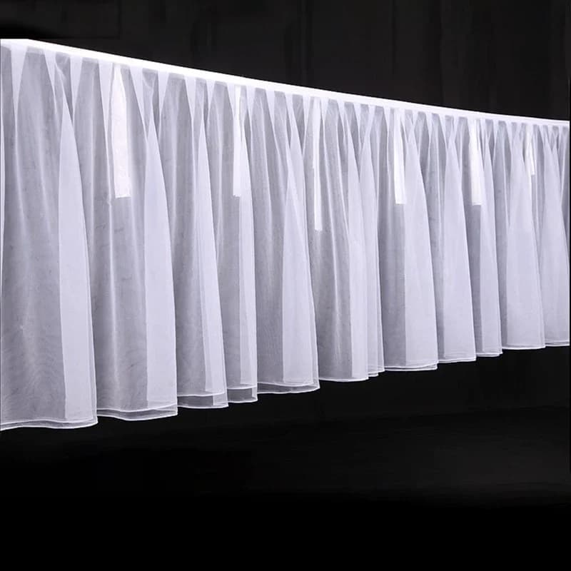 Rideaux de plafond de mariage en tissu Tulle en forme de S, 1 mètre, gaze transparente pour décorati