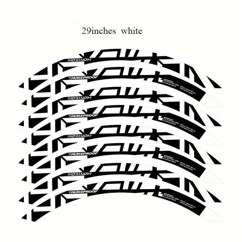 Autocollant plat 2D 1 jeu de 8 autocollants pour roues de montagne READU Horizon, couleurs élevées, 