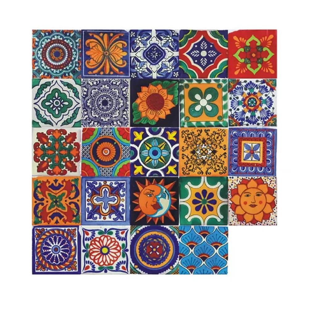 Autocollants de carrelage marocain vintage, en PVC, design mosaïque unique, différentes tailles, pou