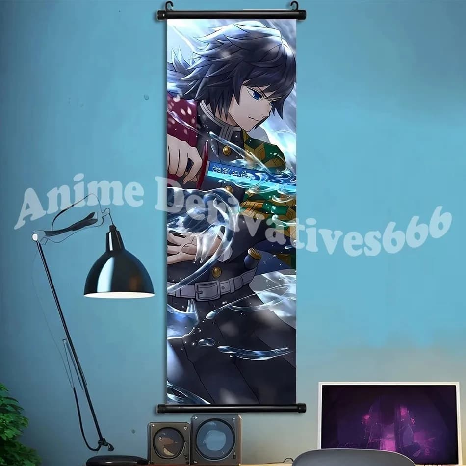 Giyu Tomioka Demon Slayer papier peint Anime suspendus défilement affiche mur œuvre toile peinture p