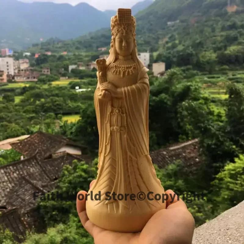 RON Asia HOME OFFICE-Statue en bois de la déesse de la mer, Mazu God Matsu, protection de la famille