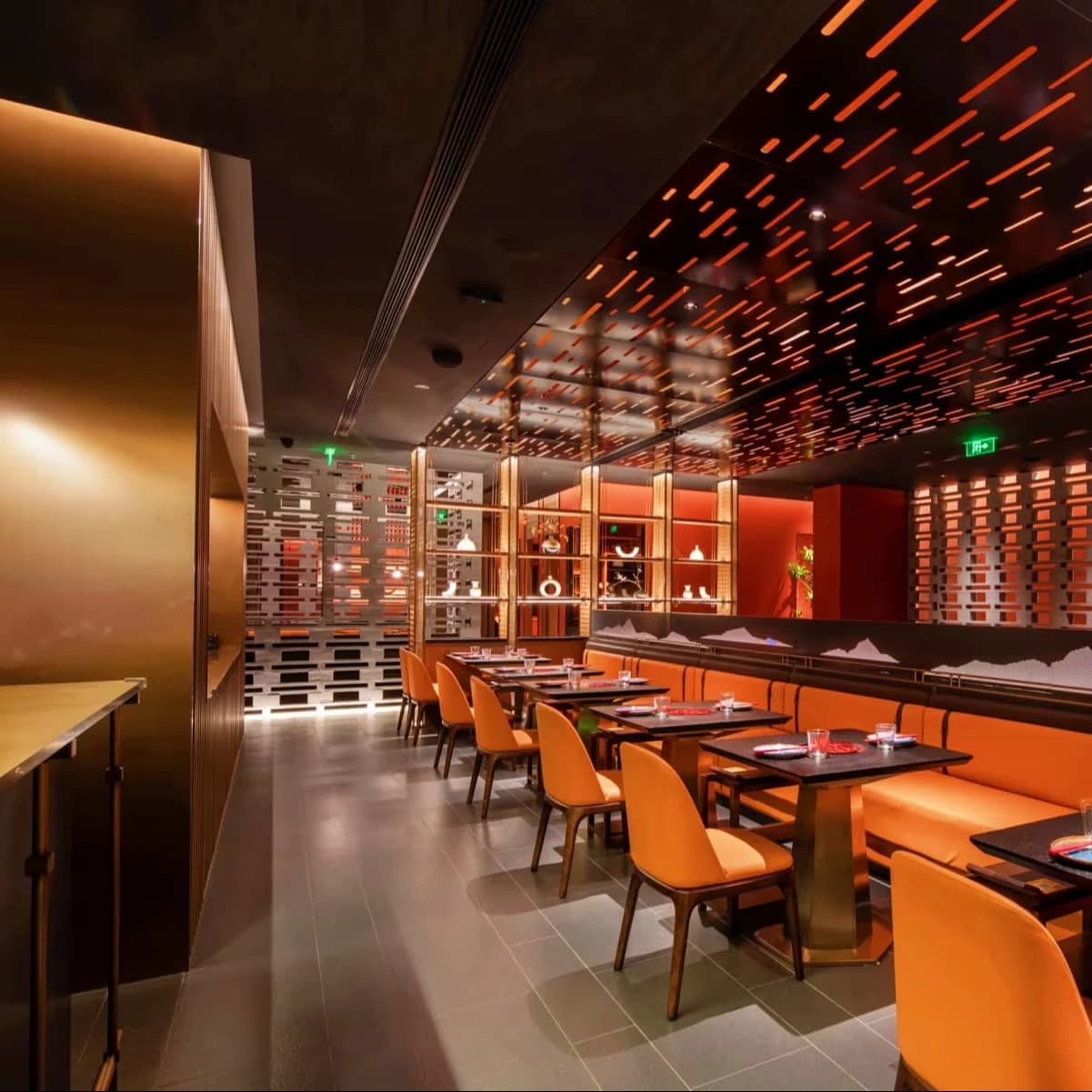 Décoration intérieure de Restaurant personnalisée, ensemble de Table à manger moderne, comptoir de B