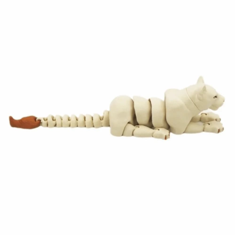 Statues de lion amusantes en forme d'animaux de dessin animé, ornements de lion articulés imprimés e