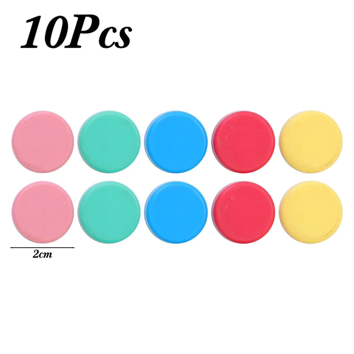 Aimants puissants colorés ronds multi-usages pour réfrigérateur, autocollants magnétiques pour brico