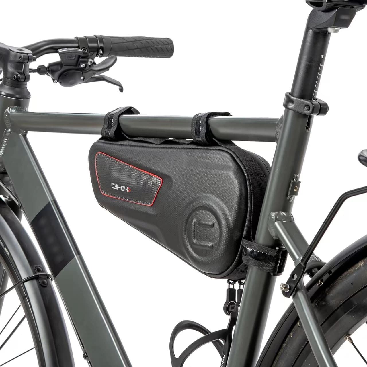 Sac de rangement pour cadre de vélo, sac triangulaire anti-reflet à coque rigide, sac à accessoires 