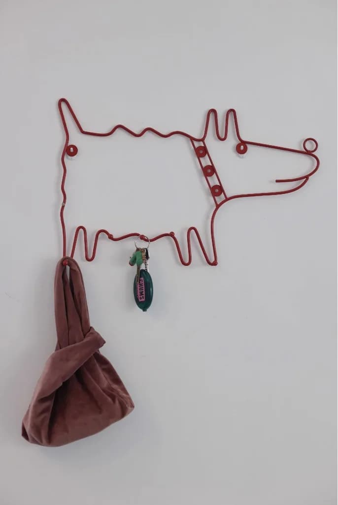 MOMO – porte-manteau décoratif Vintage en métal, chien rouge, mignon, Dopamine, Animal minimaliste, 