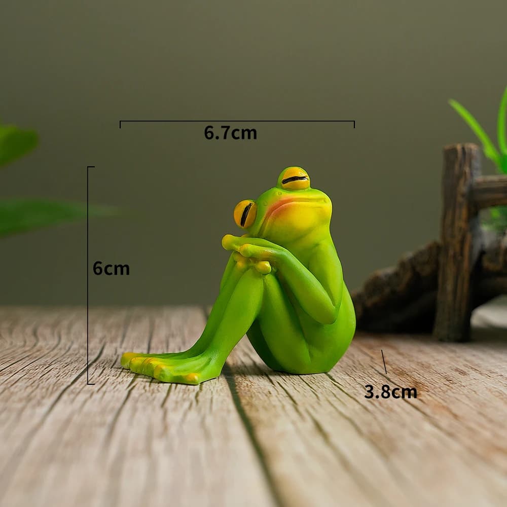 Décoration de Jardin Créative, Simulation d'Animaux, Couple, Grenouille, Ornements de Paysage, Décor