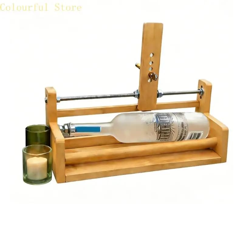 X7XD coupe-bouteille en verre avec cadre en bois, sûr Simple, pour l'artisanat des enfants les décor