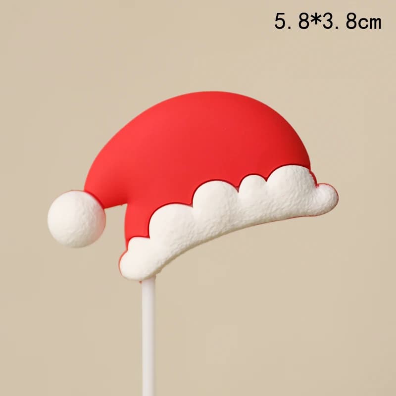 Décoration de gâteau de noël en résine, petit Cupcake de maison, décor de joyeux noël, bonne année