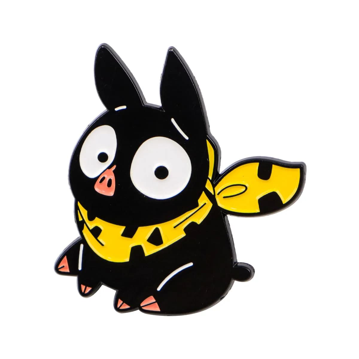 Badges en émail cochon noir pour sac à dos, broches pour femmes, épingles à revers, bijoux Manga, ac
